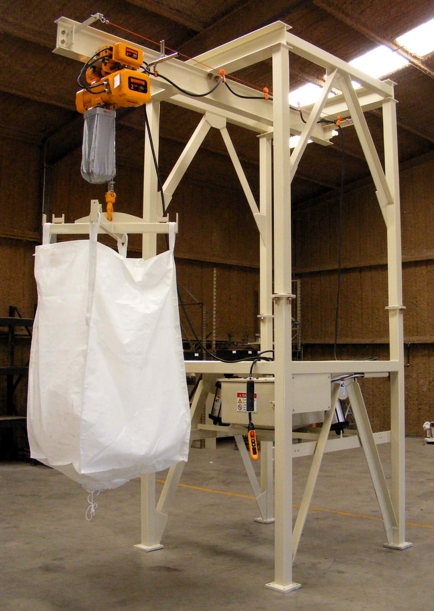 Model 420 Bulk Bag Unloaders Hoist Style Choice Bagging Equipment Ltd