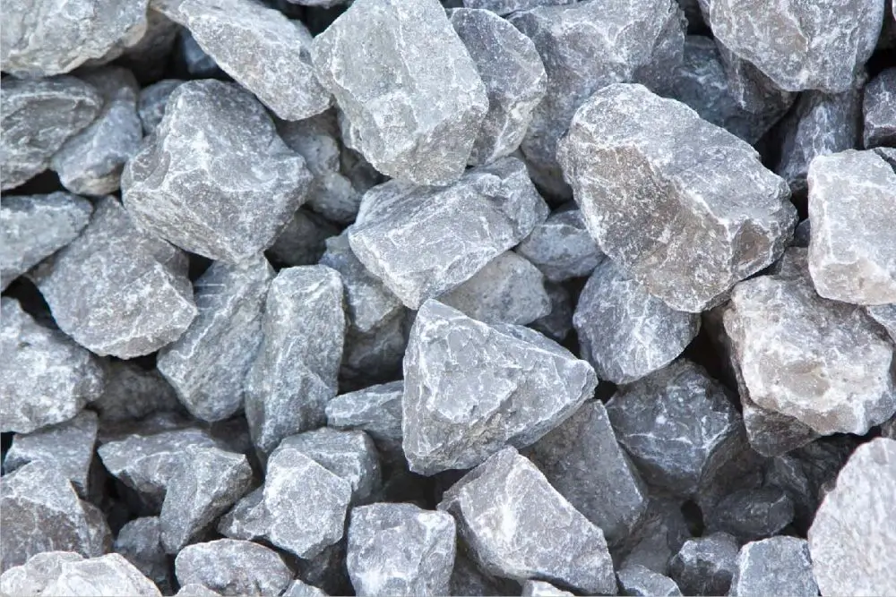 Minerals such as limestone shown here