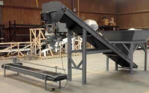 Open Mouth Bagger with Hopper Feed and Conveyor