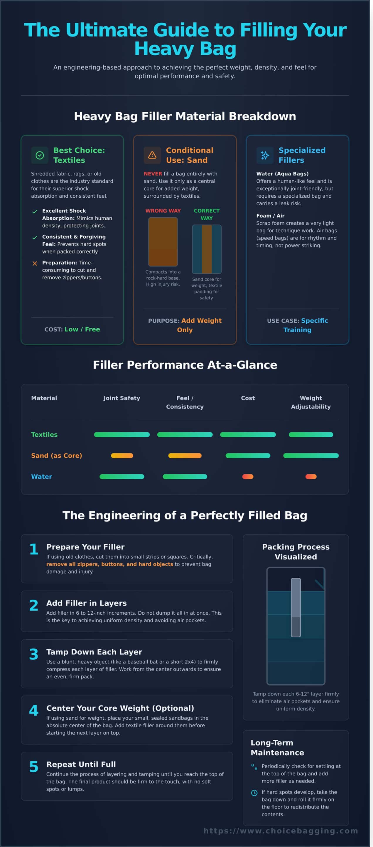 What to Fill a Heavy Bag With: An Engineer’s Guide to the Best Materials - Infographic